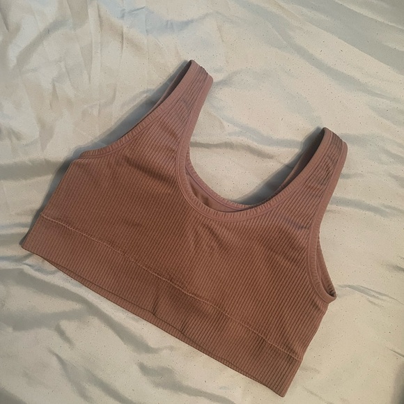 Seamless Ribbed Brown Bra - Picture 5 of 6
